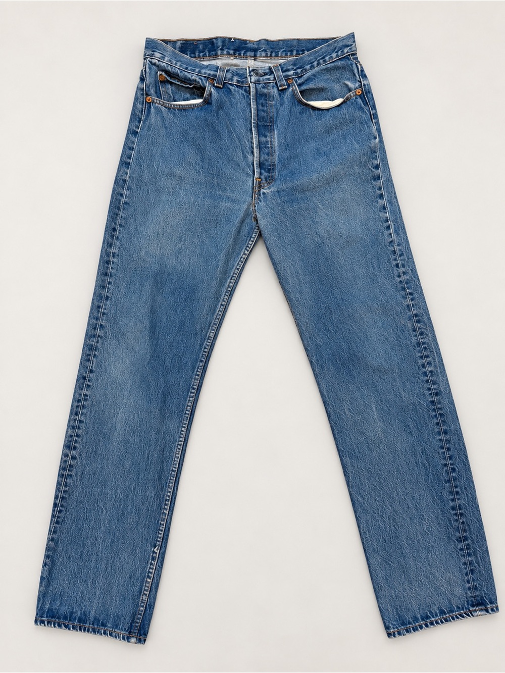 Vintage 1990s Levi’s 501 Button Fly Straight Leg Jeans Medium Wash